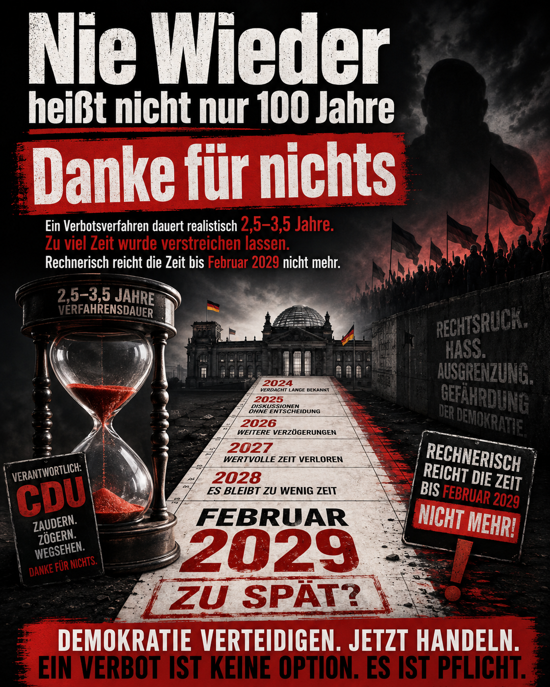 Zeitdruck beim AfD-Verbotsverfahren: Demokratie verteidigen und jetzt handeln